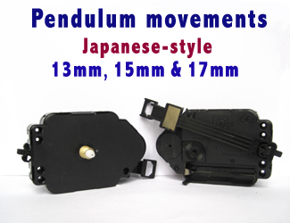 Japanese quartz pendulum movements